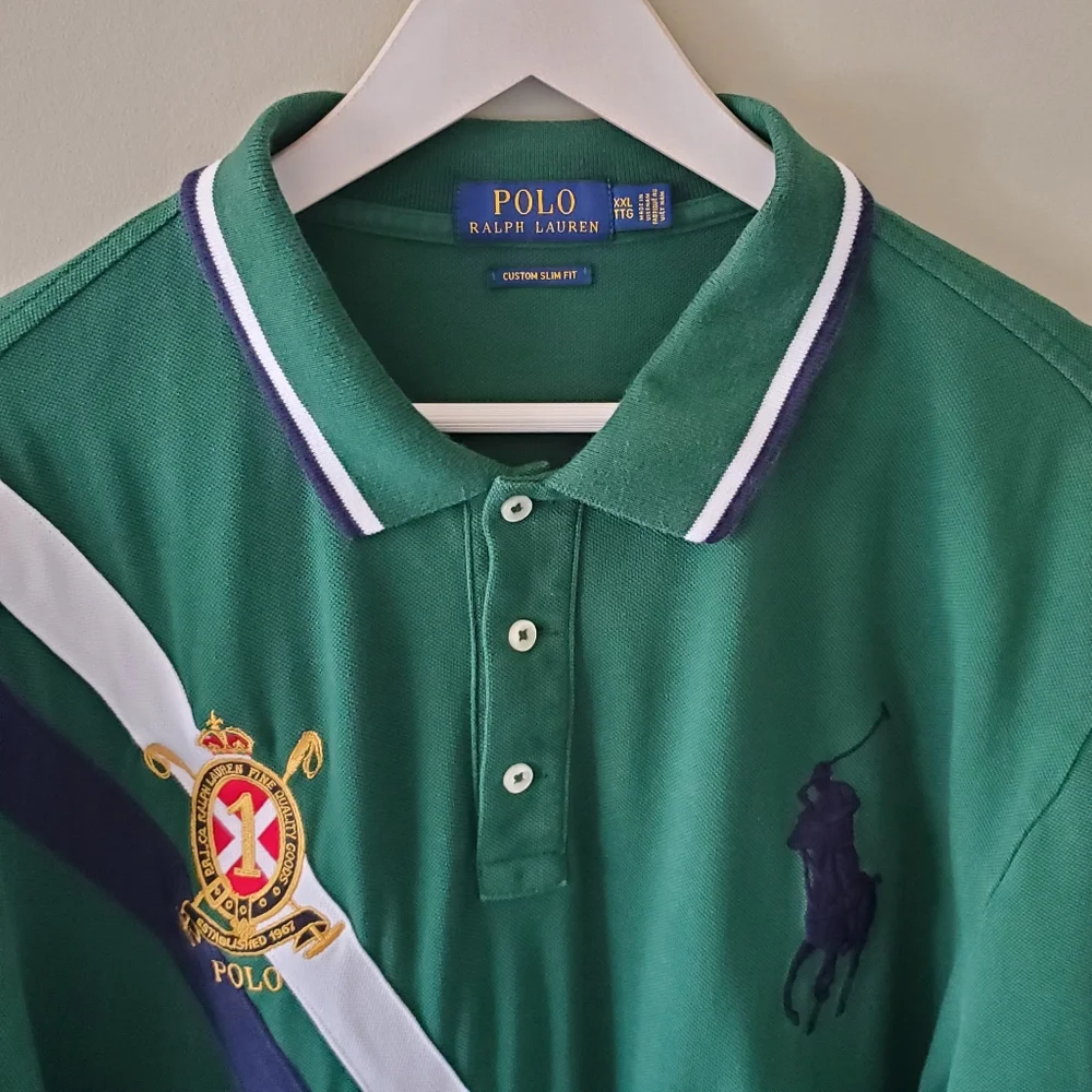 Polo Ralph Lauren XXL Old Money  Equestrian Crest Large Pony Preppy Rugby Polo